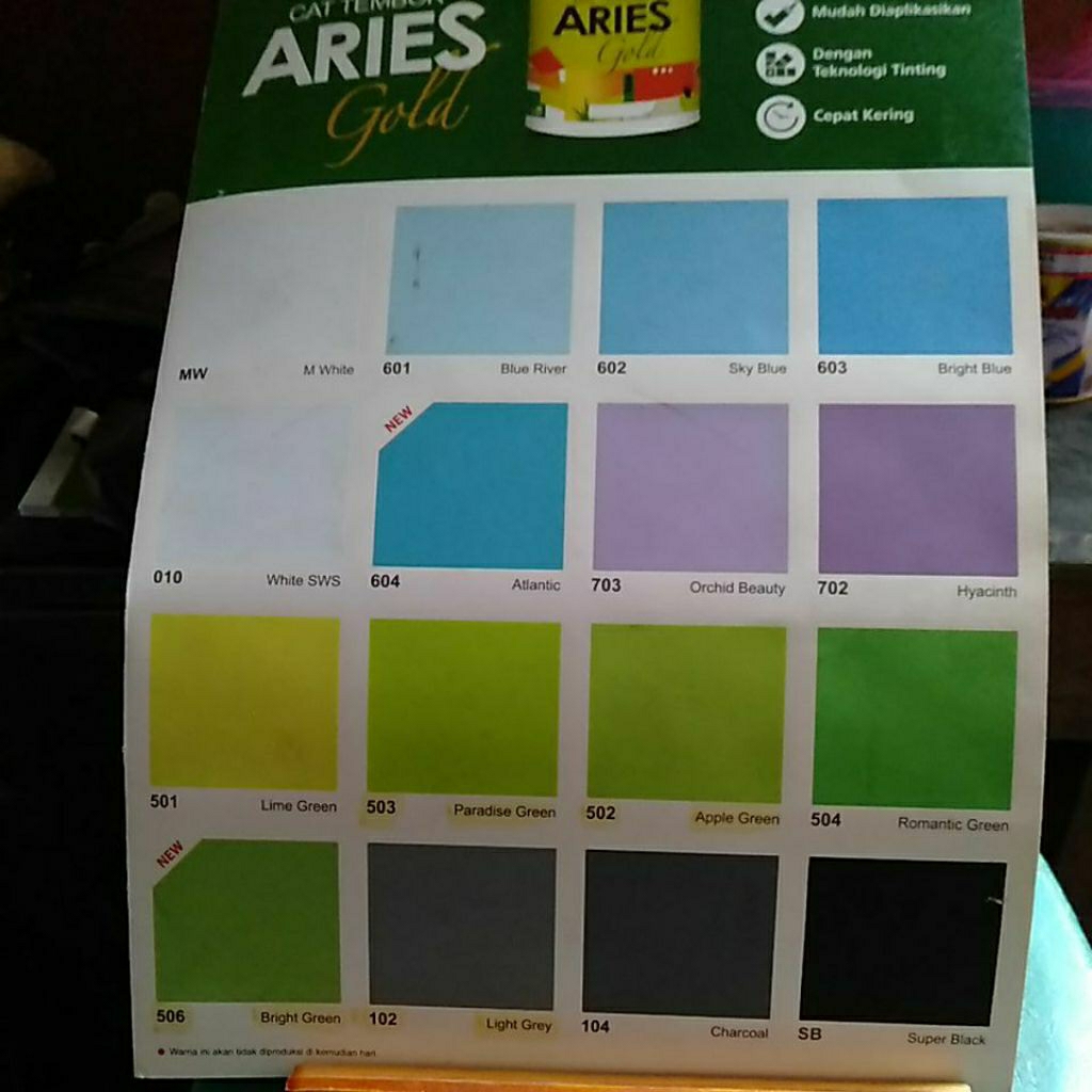 Cat Tembok Aries Gold Super Black SB (Hitam) 1Kg