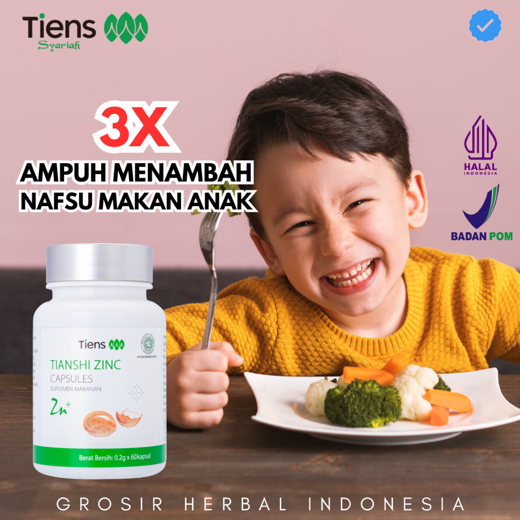 Zinc Tiens Anak untuk Anak & Bayi GTM 100% Original Halal BPOM