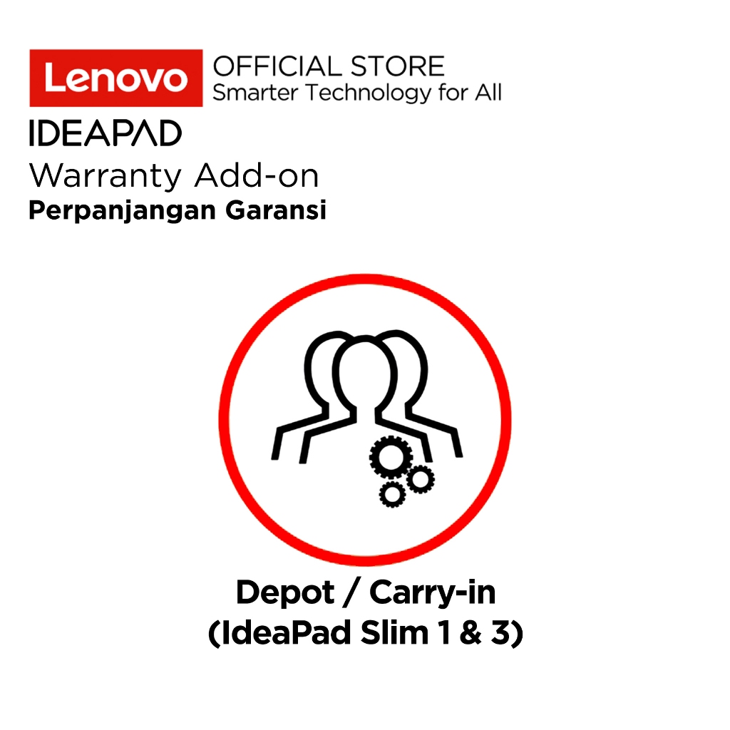 Lenovo IdeaPad Warranty 3 Years Depot / Carry-in from 2 Years Depot / Carry-in 5WS1H32958