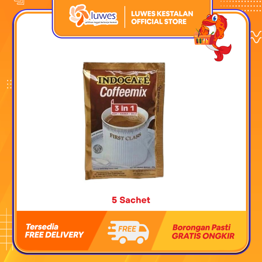 

Indocafe Coffemix Kopi Bubuk 110gr Dipadu Dengan Gula Instan Terbaik & Krimer Nabati
