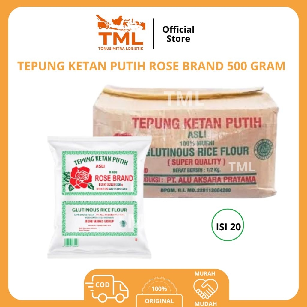 

Tepung Ketan Putih Rose Brand 500 gram
