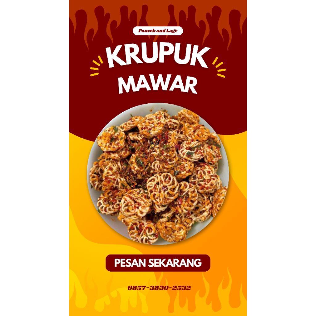 

BLAZE SNACKS KRUPUK MAWAR CAMILAN PEDAS KRIUK