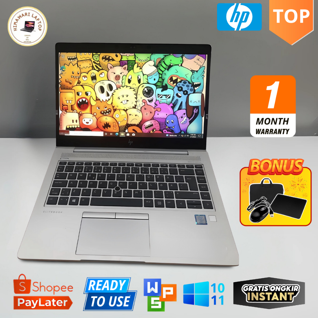 LAPTOP HP ELITEBOOK 840 G5 X360 CORE I5/I7GEN 8 1013 G3 - LAYAR 14" - MURAH DAN BERGARANSI