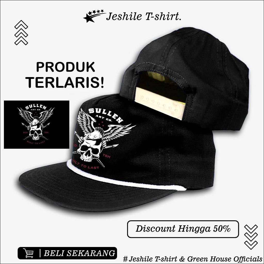 Topi snapback classic distro Sullen special edition by jeshile tshirt bahan twil premium high qualit