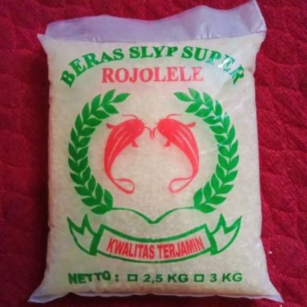 

Beras rojo lele kemasan 2,5kg dan 5kg