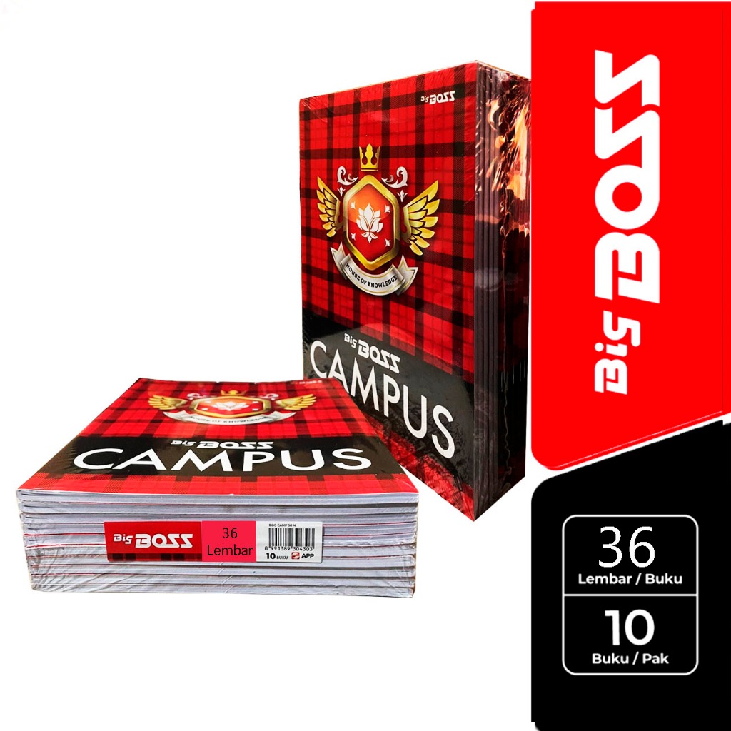 

(ISI 1 PACK 10 PCS) BUKU TULIS CAMPUS BIGBOSS ISI 36 LEMBAR DAN 50 LEMBAR / BUKU SEKOLAH KAMPUS BOXY PANJANG BIGBOSS