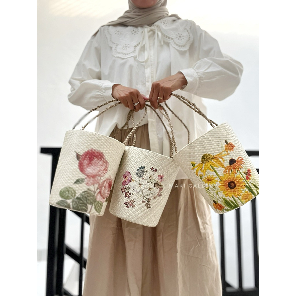 Tas Anyaman Pandan Motif Hampers Etnik Unik by Maki Gallery