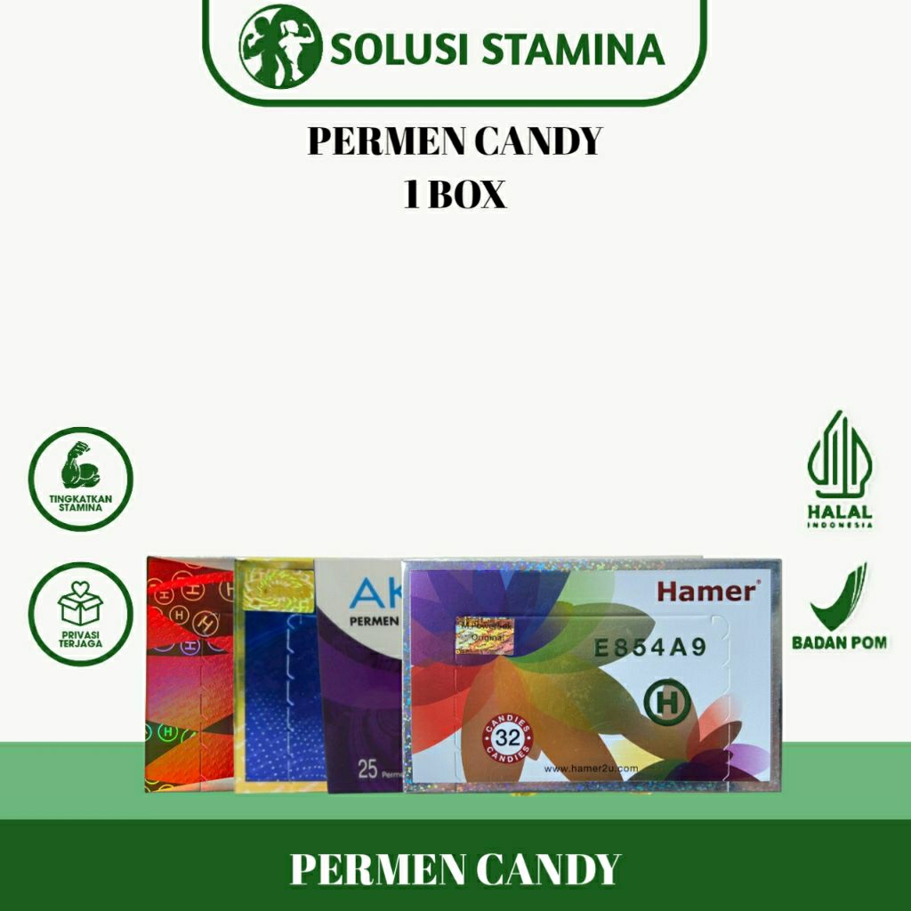 

1 Box Permen Hammer Rainbow / Merah | Akiyo Candy | Spinach Ginseng Kopi - Kemasan 1 Box