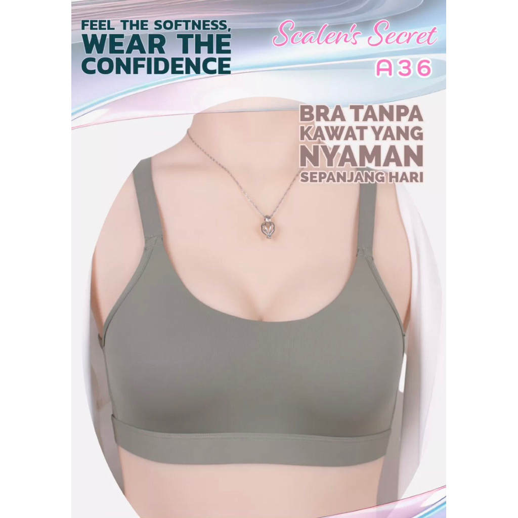 Bh Scalen Secret A36 Cup Besar B-C | Bra Scalen Secret A36 | Bh Busa | Bra Tanpa Kawat