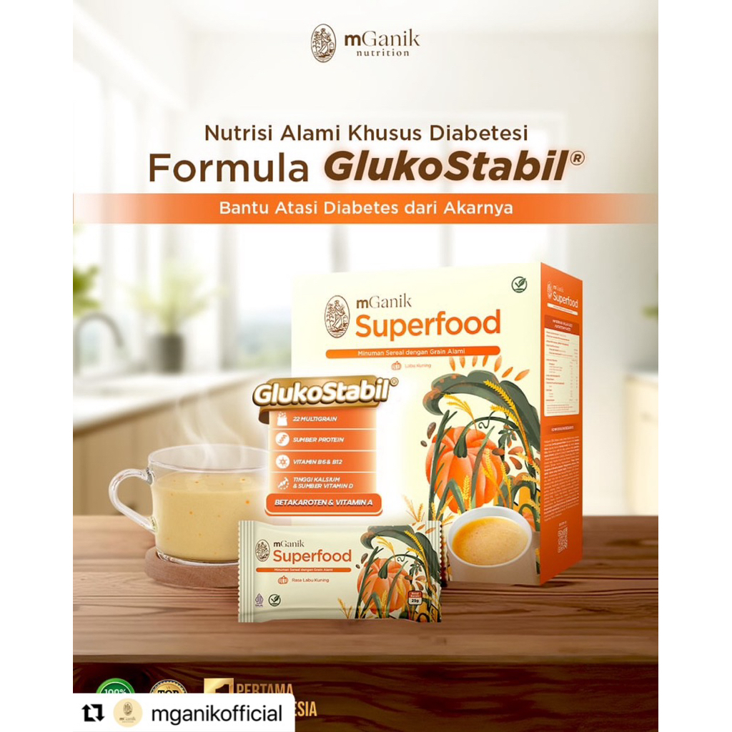 Mganik Superfood Drink isi 20 sachet - Obat Diabetes