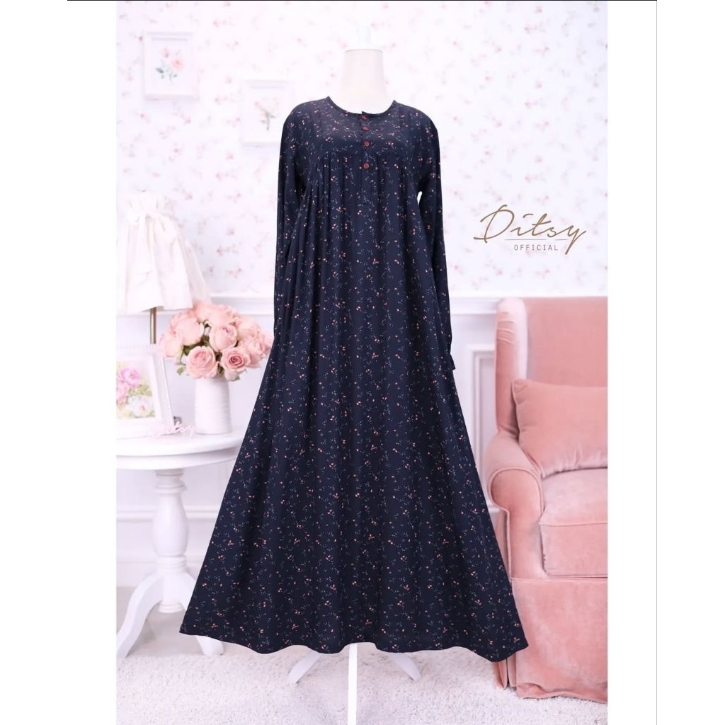 PL Ditsy Strawberry Black XL