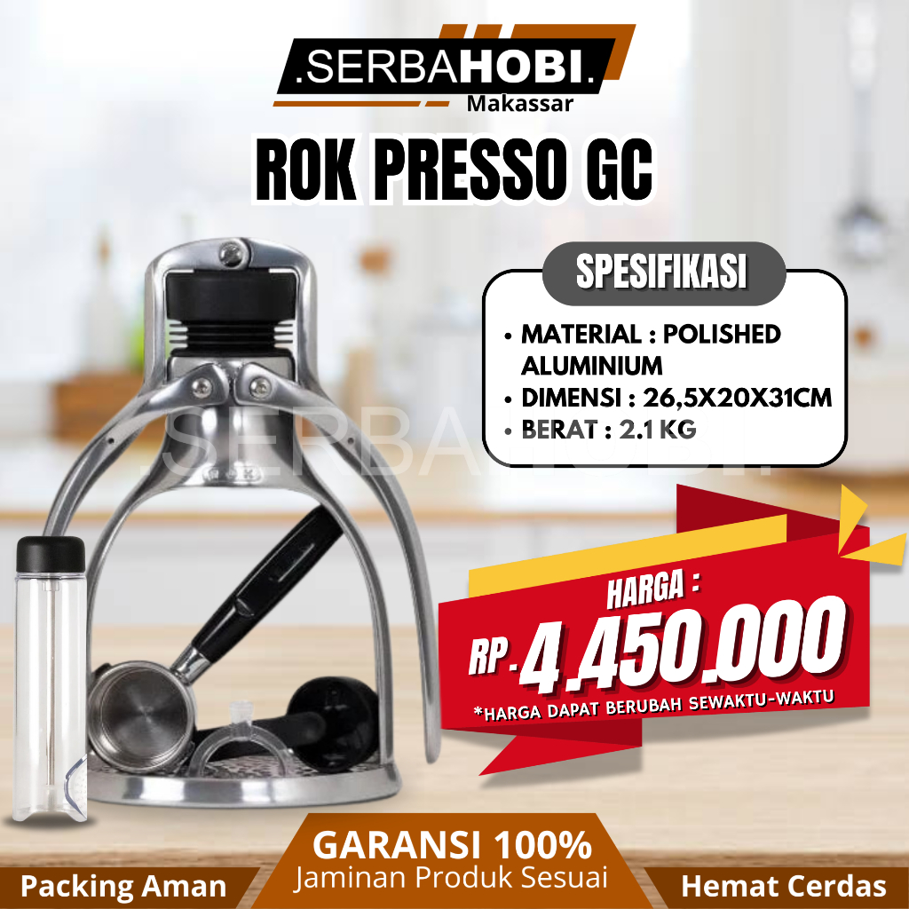 Rok Presso GC Stainless Steel / Alat Kopi Manual Rok Presso