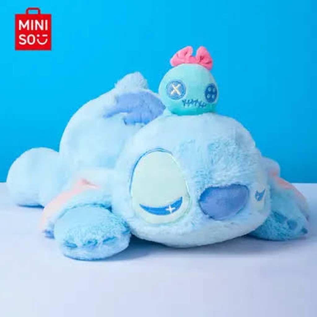 Miniso Stitch Lying Plush Toy / Mainan anak Boneka