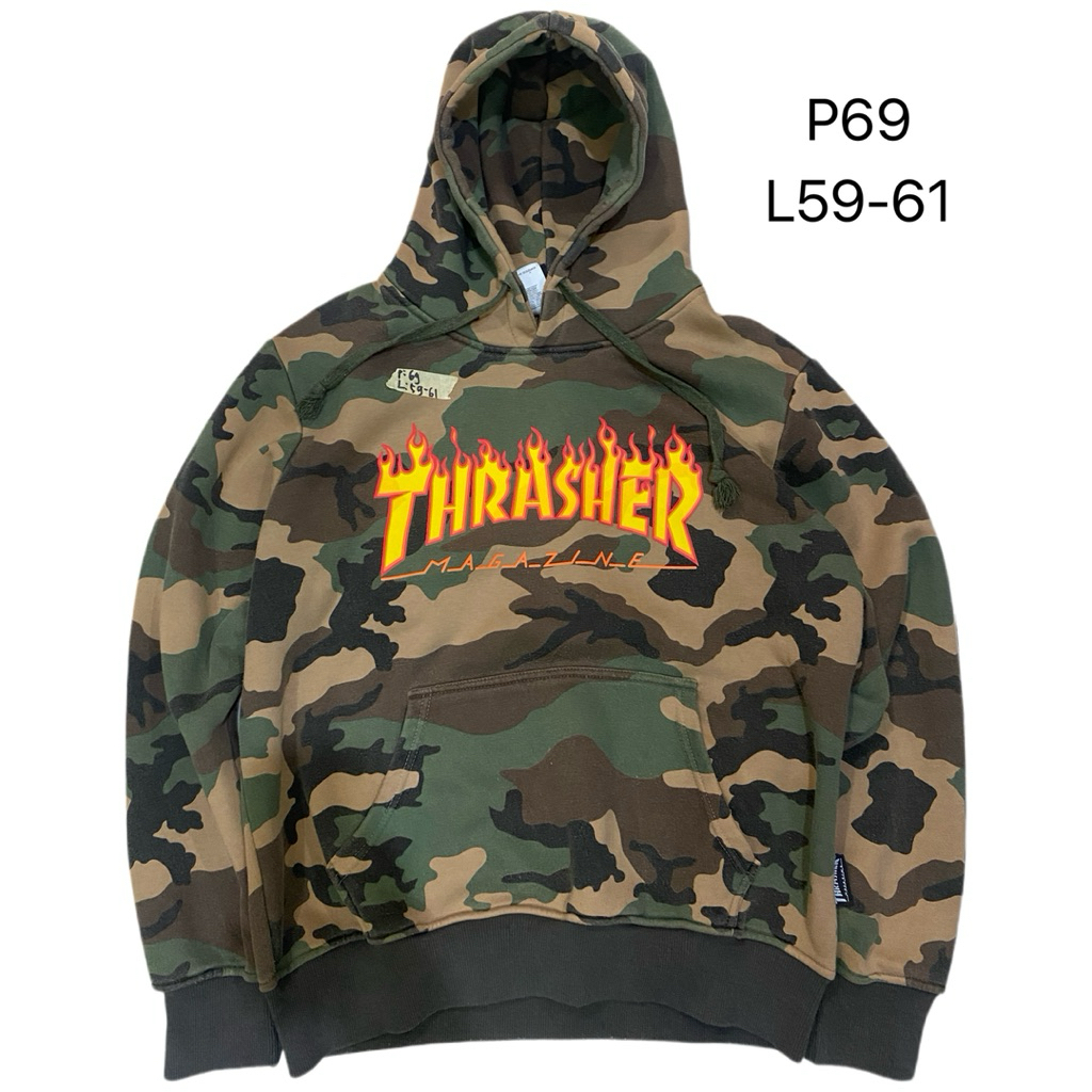 baca deskripsi hoodie thrasher camo cakep