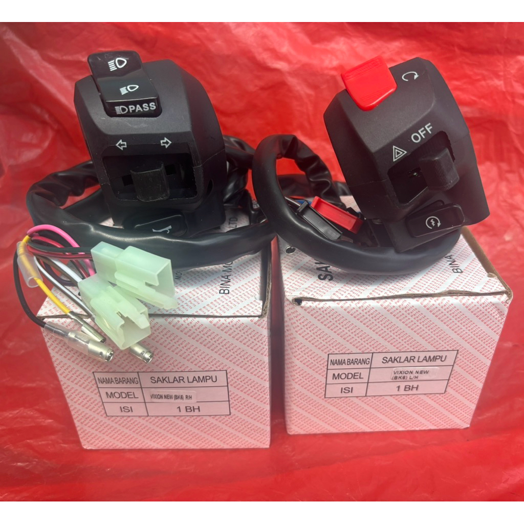 SAKLAR KANAN KIRI HOLDER GAS HOLDER SEN KLAKSON DIM STATER SAKLAR SET VIXION R LED 2017 2018 2019 20
