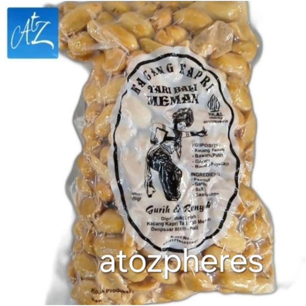 

Cemilan snek makanan ringan kacang kapri halal MUI Denpasar Penari TARI BALI MEMAN Asli Gurih Renyah Garing Enak kemasan 300g