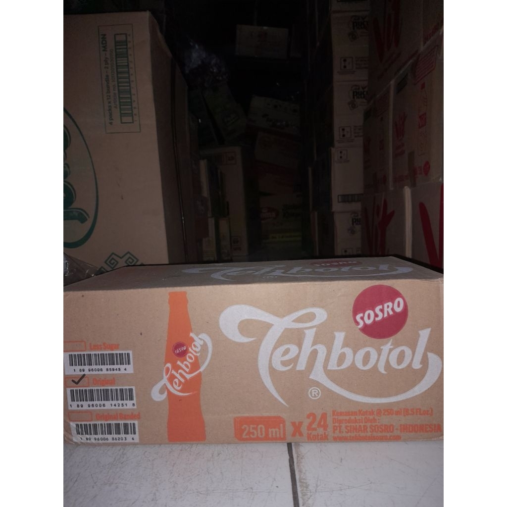 

Teh Botol Sosro Kotak 250 ml 1 Dus (Isi 24 Kotak)