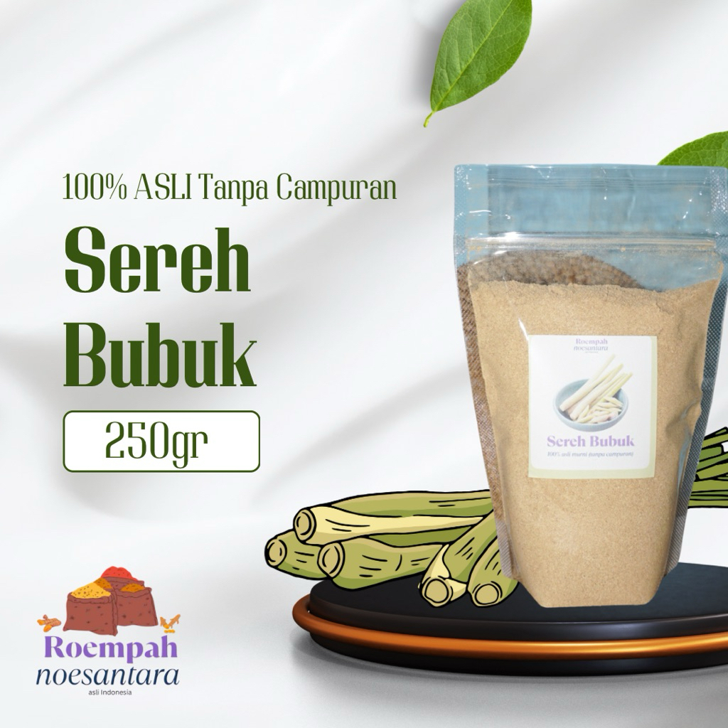 

250gr Serai Bubuk ASLI 100% TANPA CAMPURAN Sereh Murni / Serbuk Serai Sereh Halus Minuman Tradisional Herbal Jamu