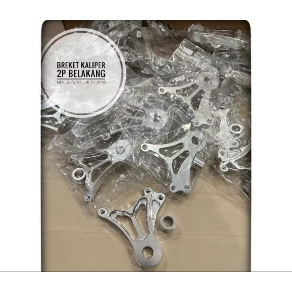 BREKET KALIPER BELAKANG 2 PISTON BIG LOGO 2p  Disk Standar NINJA R SS SATRIA FU HU 2 tak fizr supra 