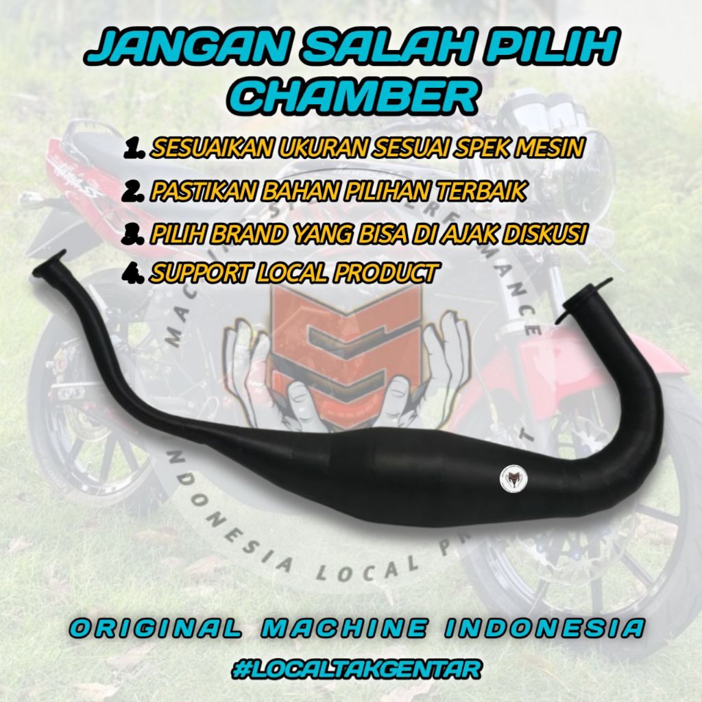 CHAMBER PERUT KNALPOT NINJA R RR SS HITAM DOFF STANDAR COBRA MEDIUM ORIGINAL MACHINE COPY CMS HBY