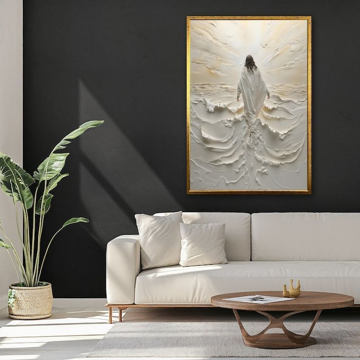 lukisan yesus lukisan kanvas buatan tangan/lukisan dinding,hiasan rumah