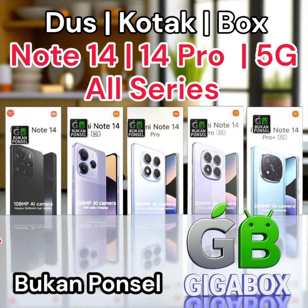 

Dus | Kardus | Box Kemasan RED Note 14 | Note 14 5G | Pro dan All Series – (Dus Only) untuk Pajangan Dekoratif