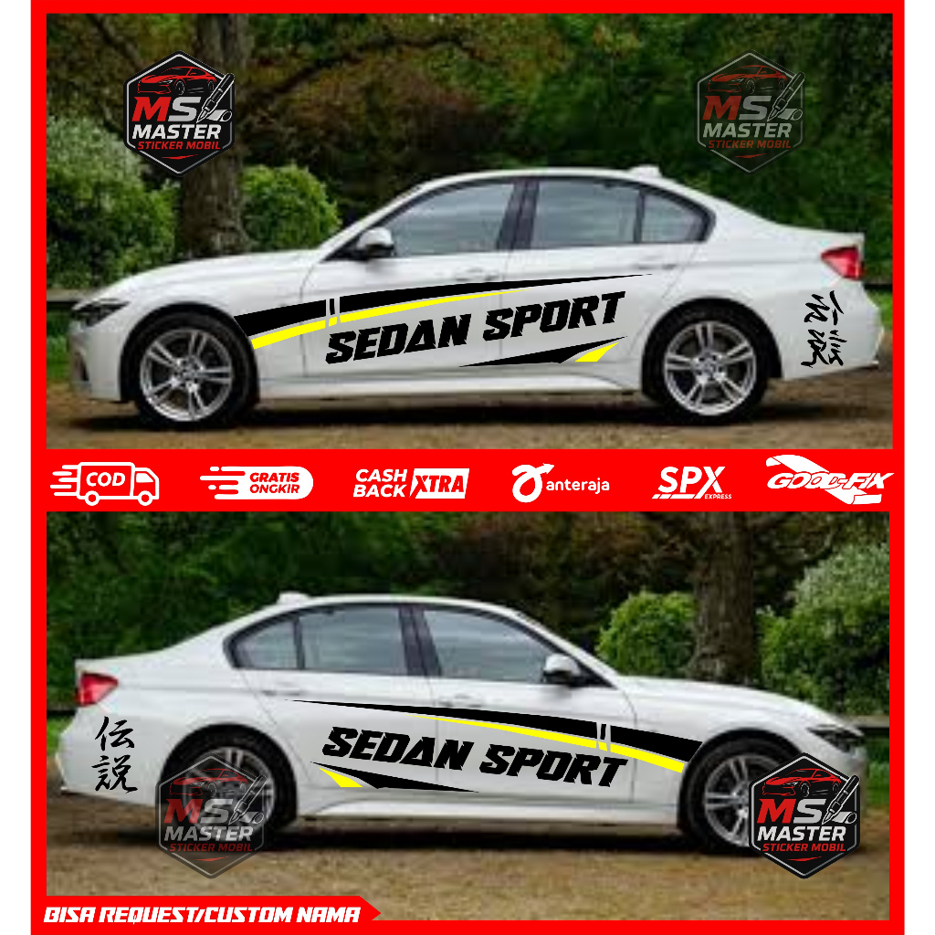 TERMURAH STIKER MOBIL CUTTING STIKER TRIBAL KEREN TERBARU SEDAN