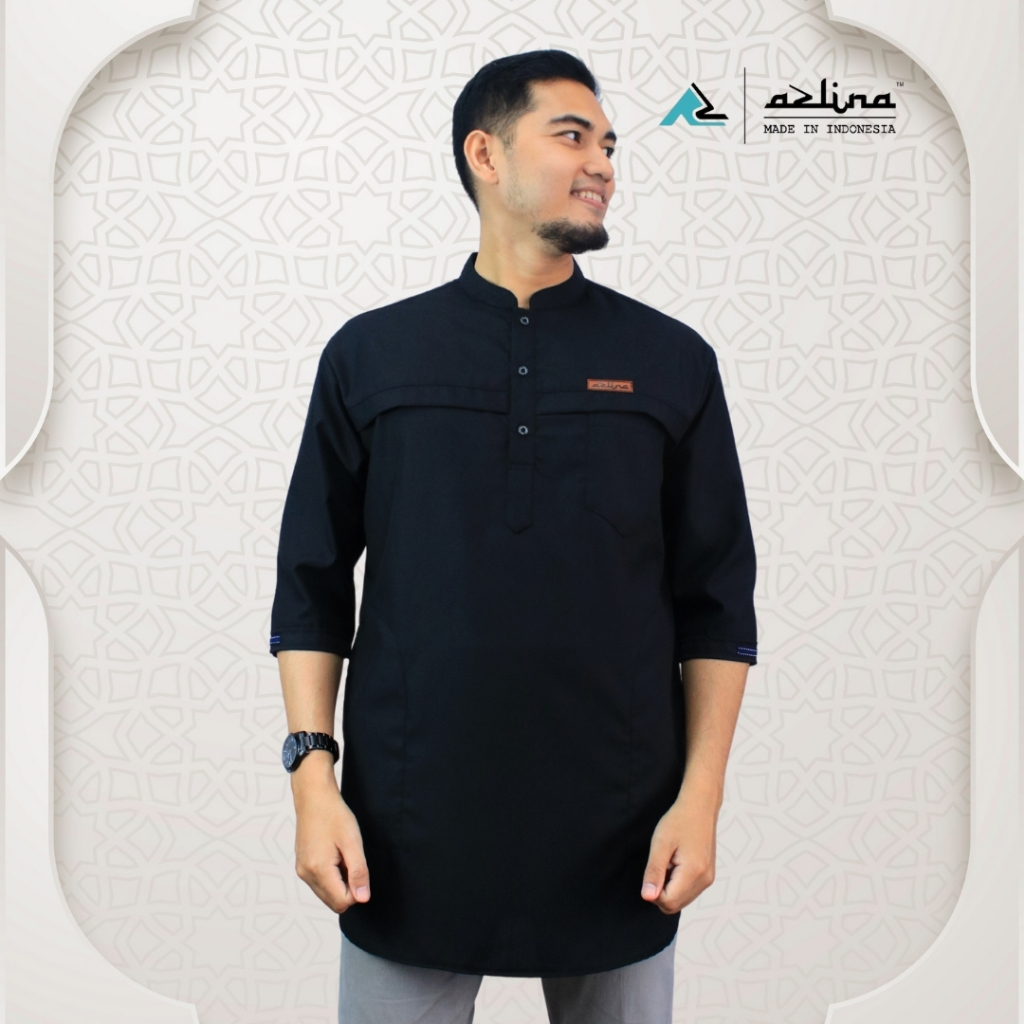 Gamis Kurta Pria Lengan 3/4 – Bahan Katun Toyobo Premium – Model Eksklusif Terbaru