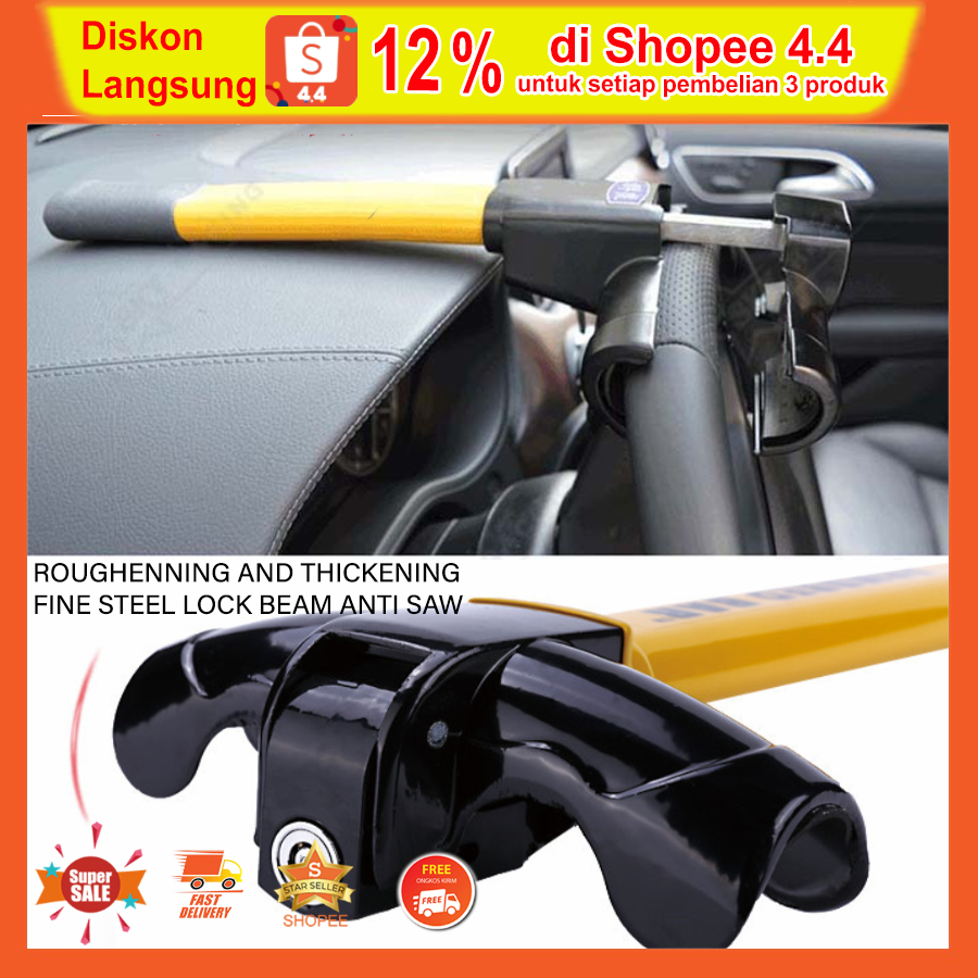 kunci pengaman mobil anti maling universal kunci anti maling mobil armoured bar kuning kunci stang