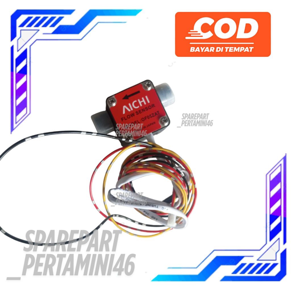 Flowsensor Aichi - Sensor Pom Mini Pertamini Flow Sensor Aichi 1/2 Inch Plus Kabel sambungan