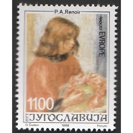 

a 12681 SATU BUAH PRANGKO JUGOSLAVIJA TEMA LUKISAN P.A. RENOIR DENGAN KONDISI BELUM ADA CAP