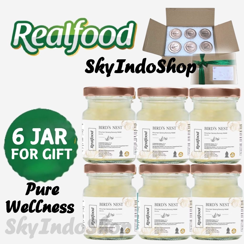 

Realfood Pure Wellness ( 6 Jar Gift ) Minuman Sarang Burung Walet