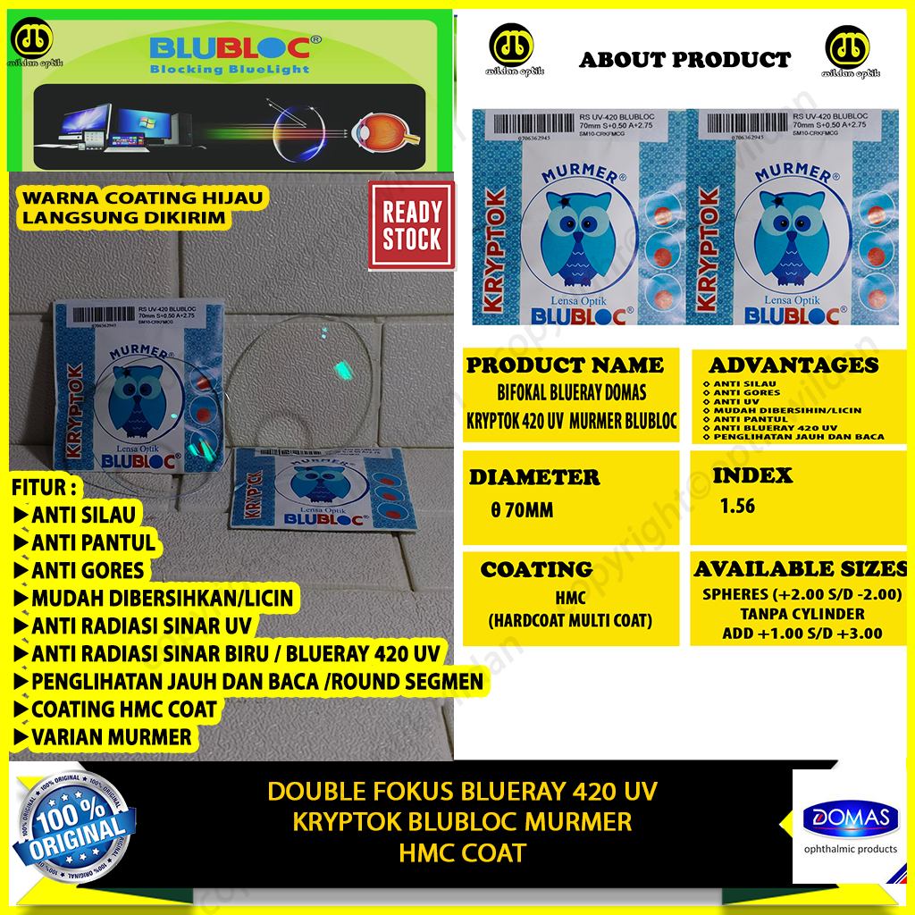 DOMAS KRYPTOK MURMER BLUERAY 420 UV BLUBLOC DOMAS