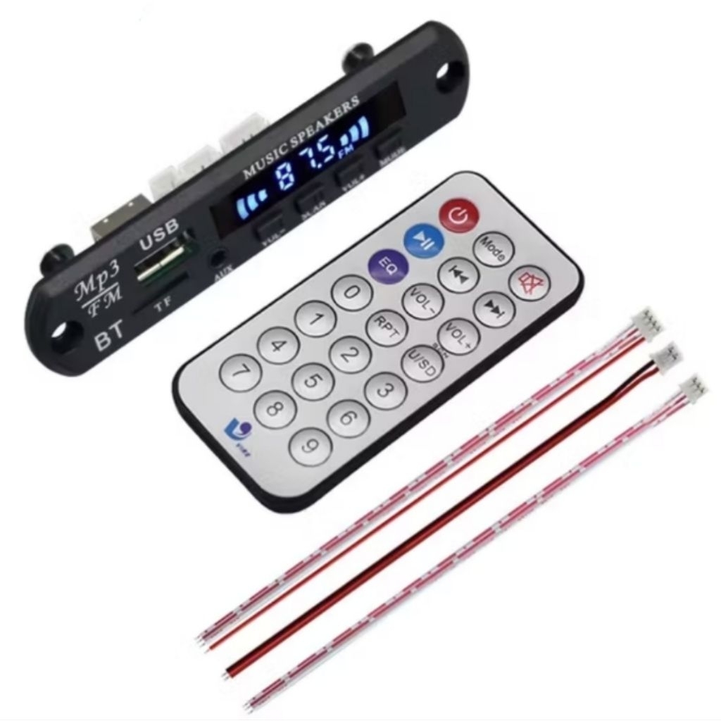 Kiyoshop12 Modul Mp3 Bluetooth Remote Usb Bluetooth 5.0/ Kit Modul Mp3 Player Bluetooth Fm Radio Aux