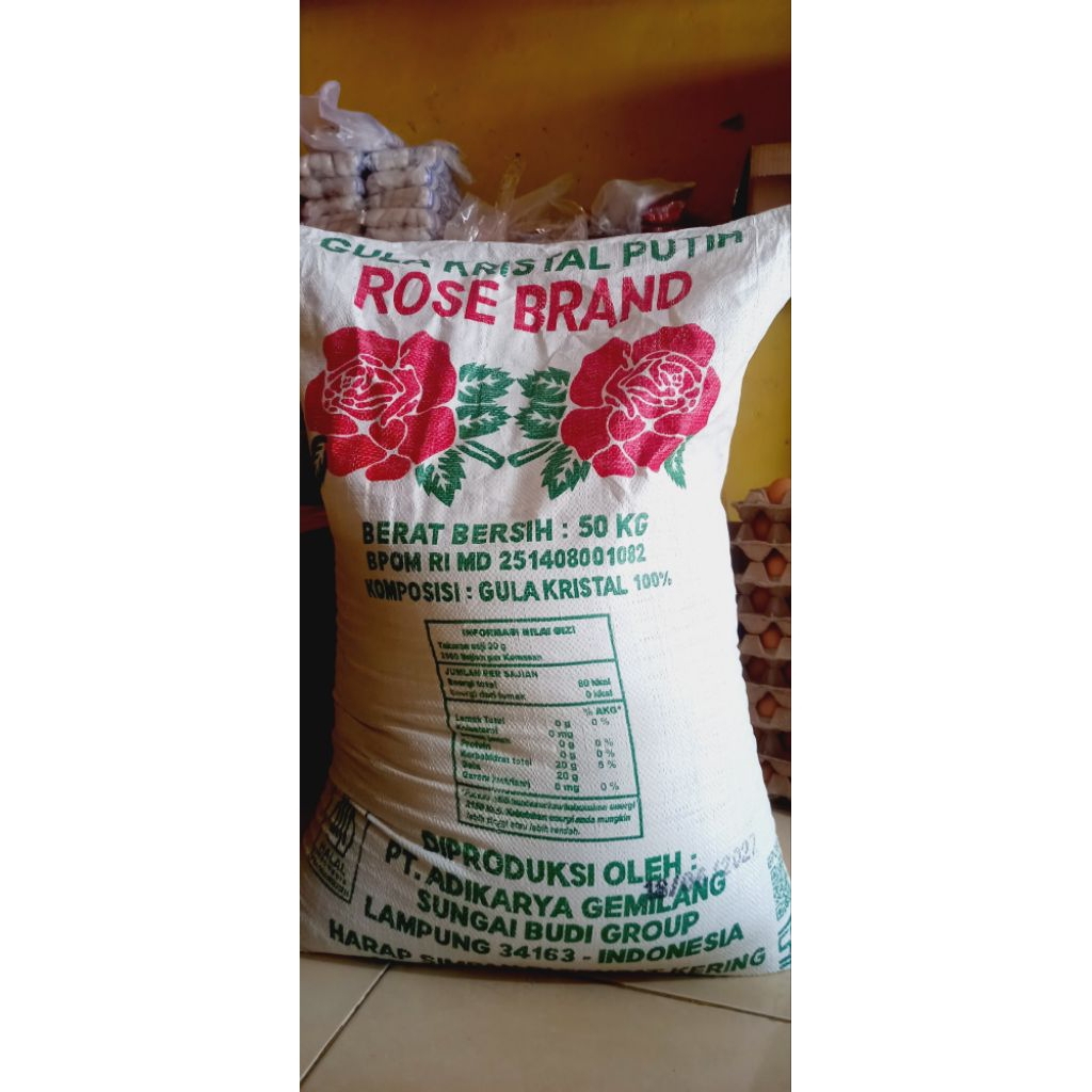 

Gula Pasir Rose Brand Kemasan Repack 250gr 500gr 1kg Putih Bersih ASLI