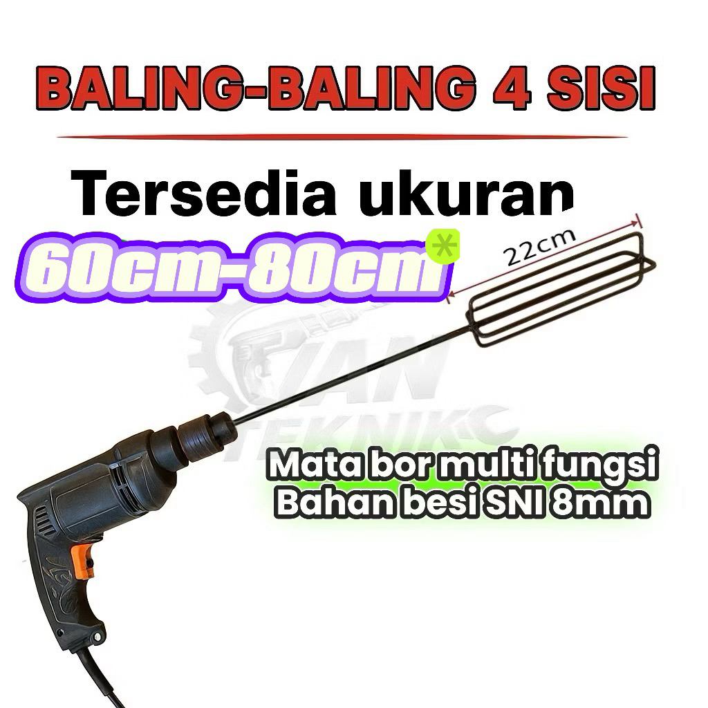 jumbo|PENGADUK CAT,MATA BOR MIXER BALING-BALING MULTIFUNGSI UKURAN BESAR/JUMBO BESI SNI 8mm