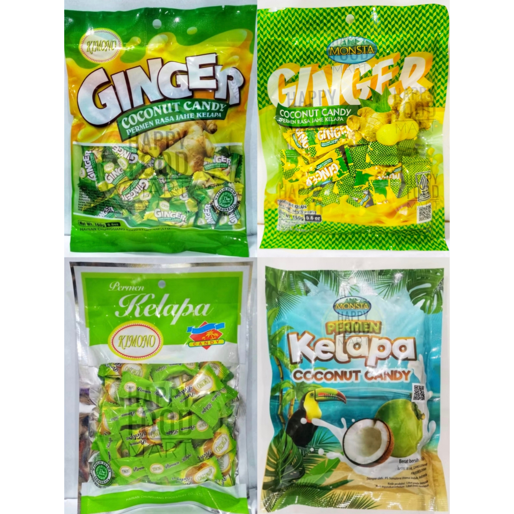 

[HALAL] KIMONO GINGER COCONUT CANDY/MONSTA COCONUT CANDY/PERMEN JAHE KELAPA/PERMEN KELAPA JADUL
