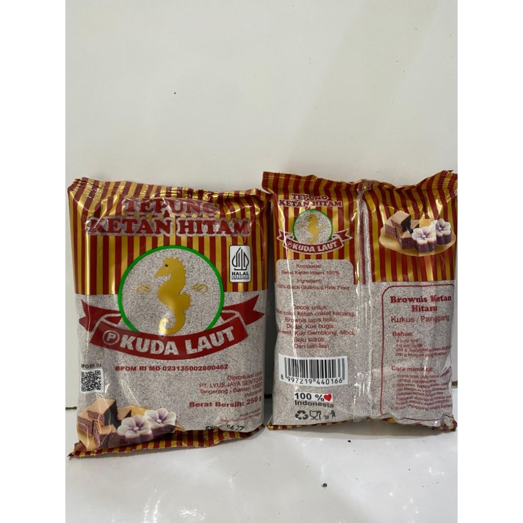 

Tepung ketan hitam kuda laut 250gr