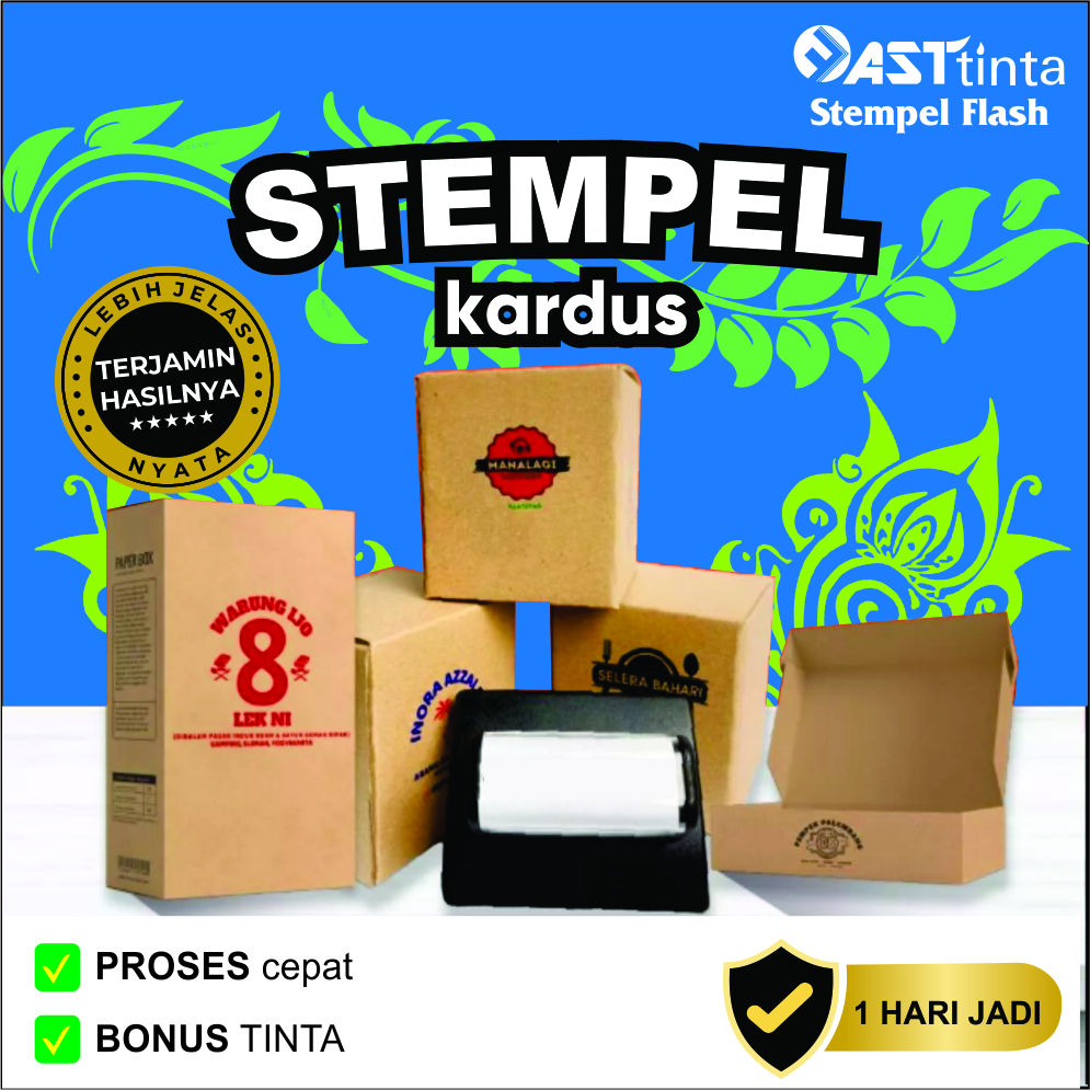 

Stempel Flash Custom FASTTINTA | Stempel Kardus Custom | Sablon Kardus Satuan | Cetak Logo Kemasan