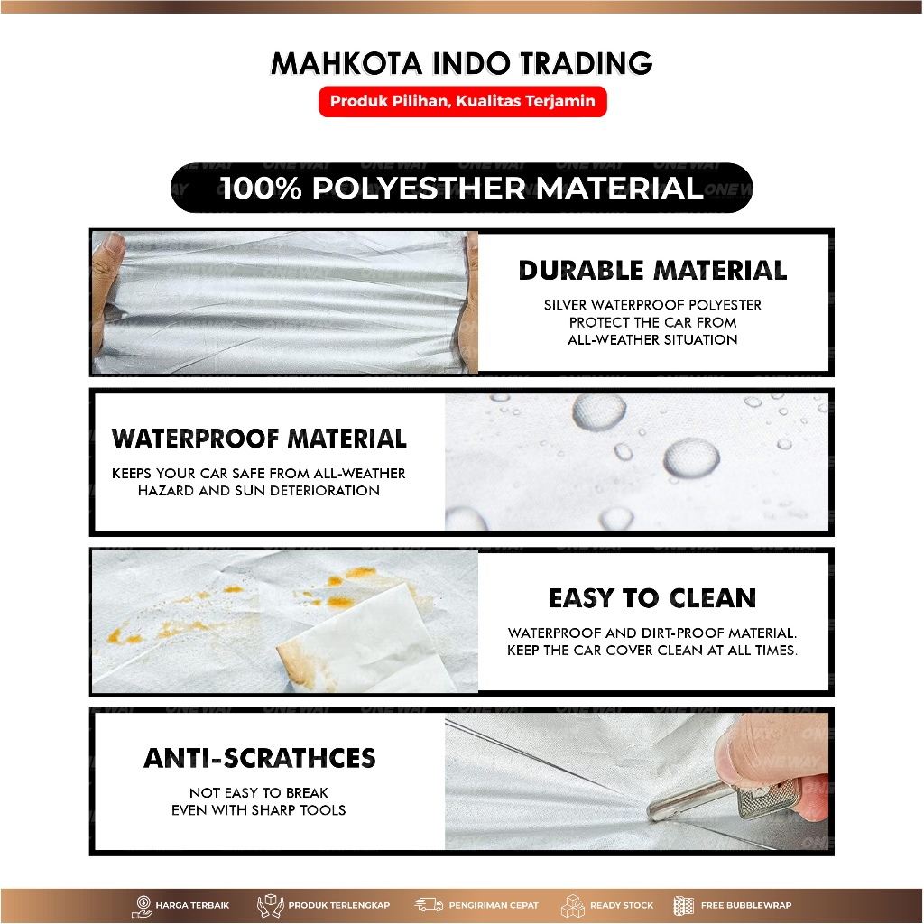 FREE ONGKIR CUSTOM BODY COVER MOBIL / SARUNG MOBIL / AKSESORIS XENIA LAMA