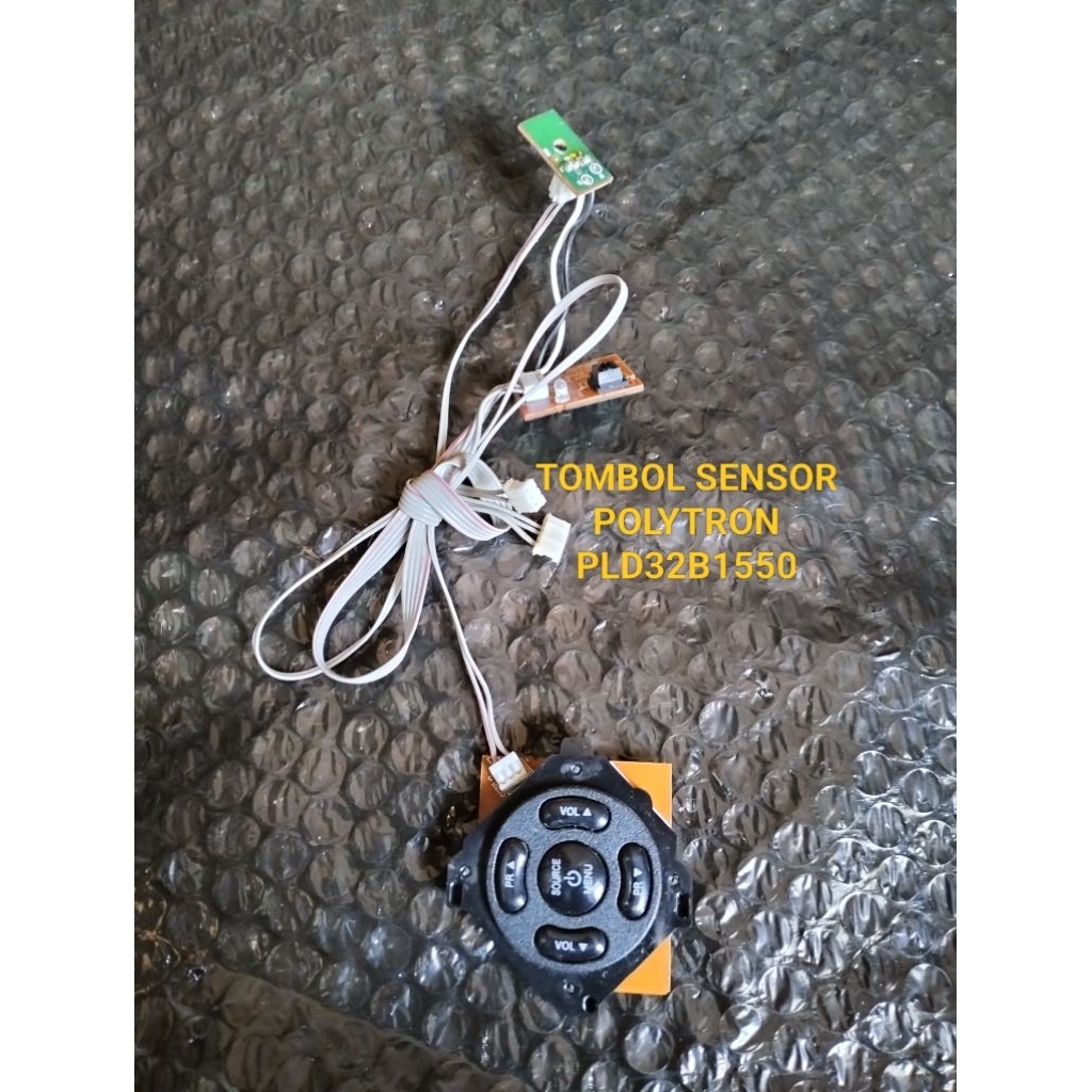 SENSOR DAN TOMBOL TV LED POLYTRON PLD32B1550