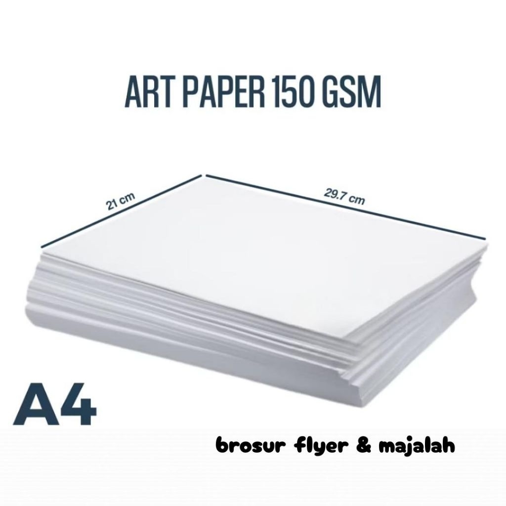 

Kertas Art Paper A4 150 gsm isi 50 lembar / Kertas Art Paper 150 gsm A4