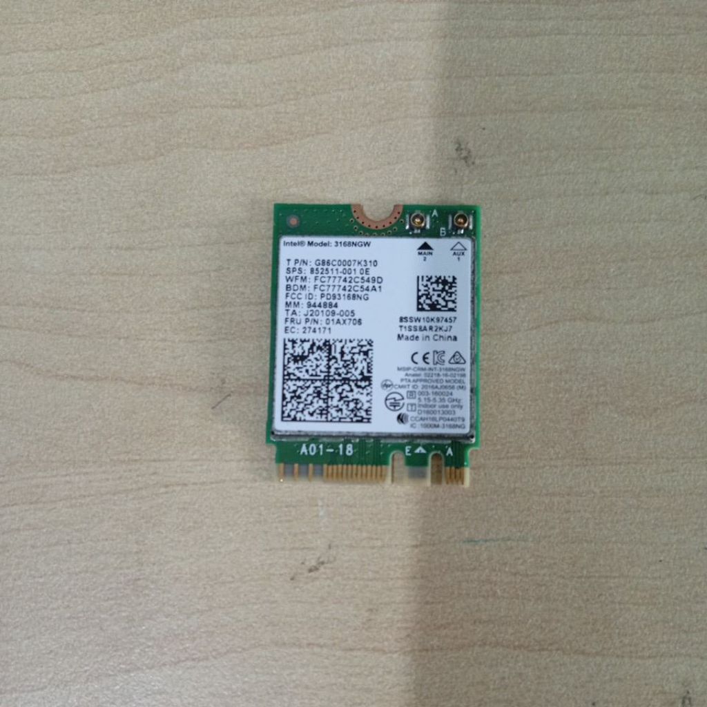 Wificard Acer E5-475 E5-475G E5-476 E5-476G P249 Normal Tested Seken Original [ wifi card second E5 