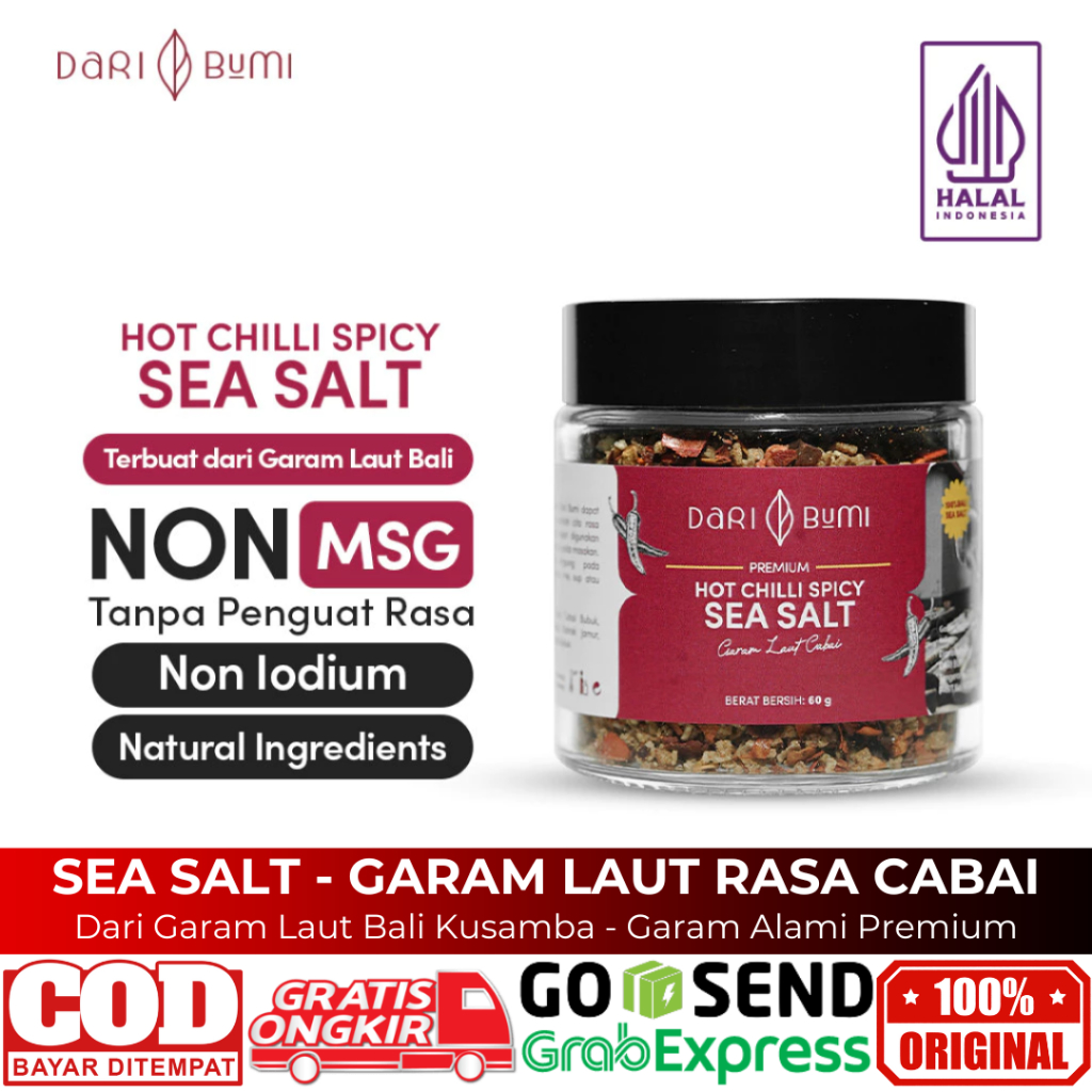

Garam Laut Bali Rasa Cabai 60 Gram Hot Chilli Spicy Sea Salt Dari Bumi