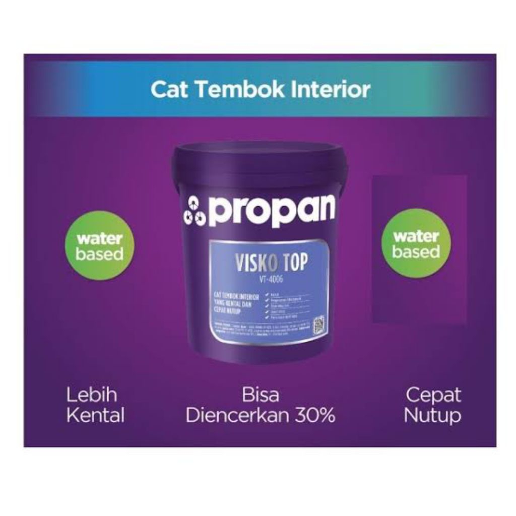 CAT TEMBOK DAN PLAVON INTERIOR PROPAN VISKO TOP VT 4006 WHITE 25KG
