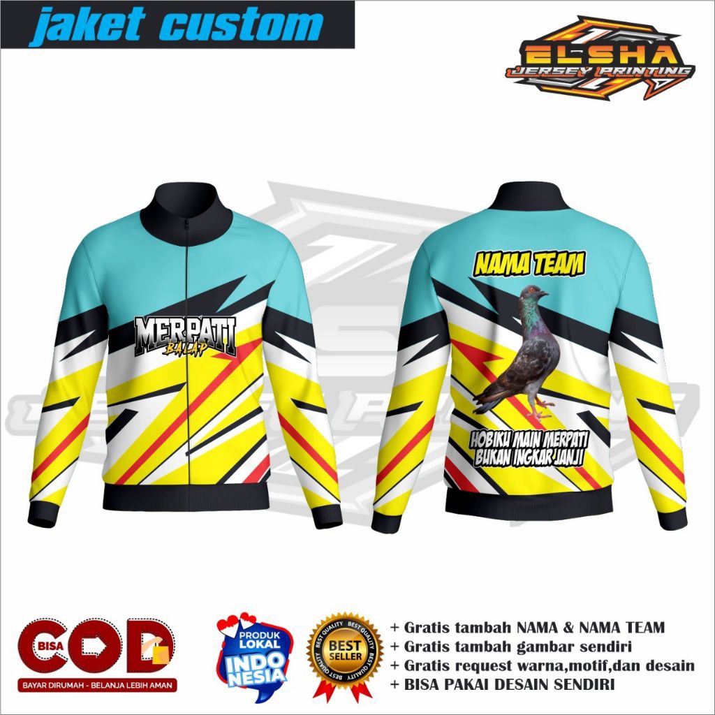 jaket merpati/jaket merpati custom/jaket merpati bebas request desain/jaket merpati balap