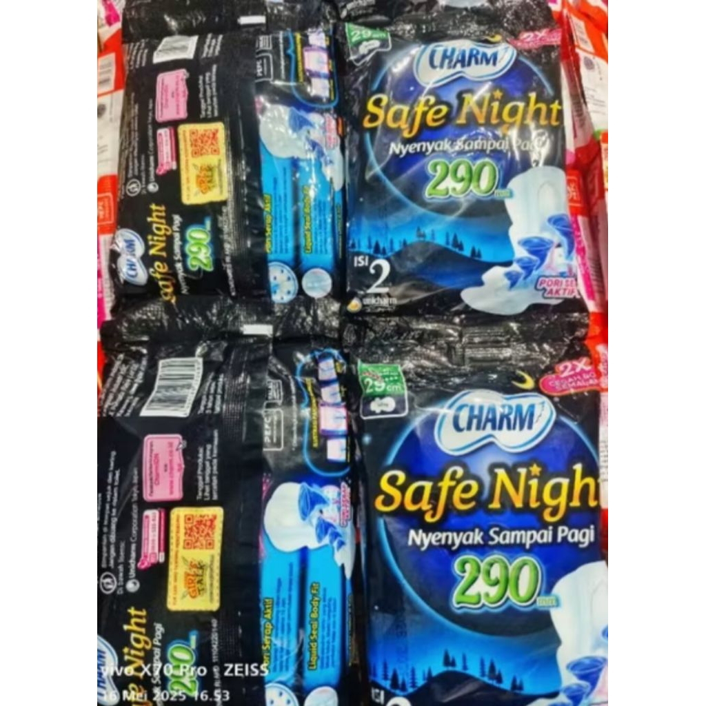 Charm Safe Night 290 pembalut