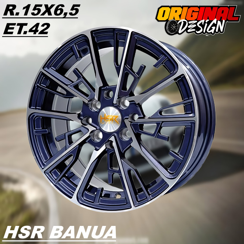 Pelek Mobil XENIA, LIVINA, Ring 15 Warna Grey Velg HSR BANUA R15
