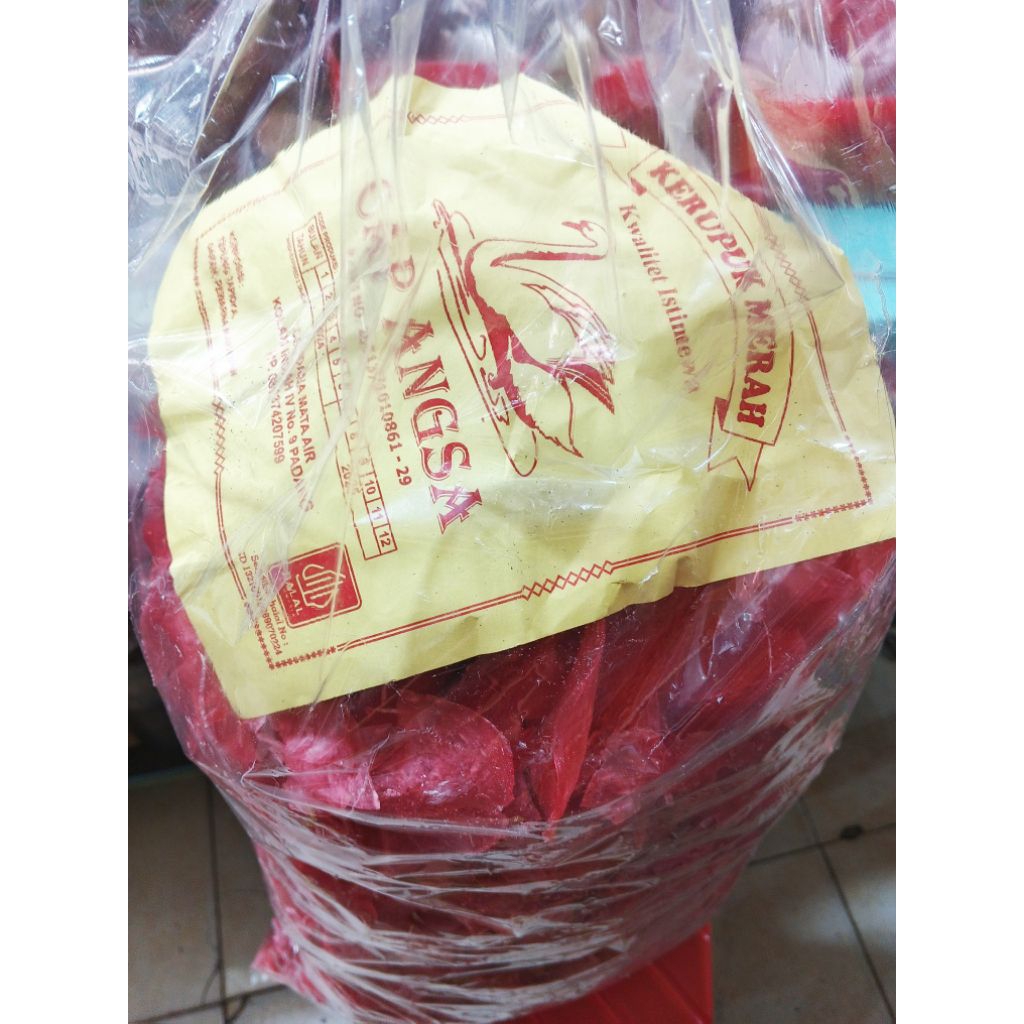 

kerupuk merah cap angsa 1 ball