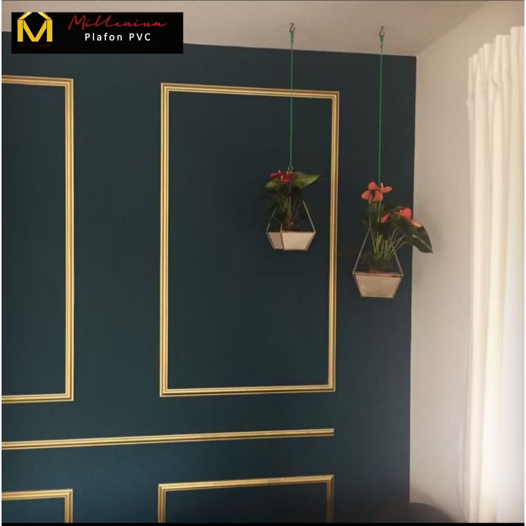 Molding PVC Gold dan Silver / Lis Dinding Moulding 3 D